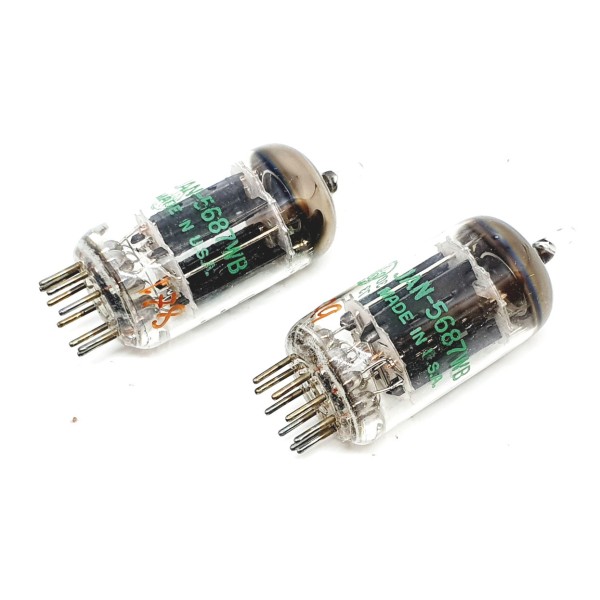 5687WB JAN General Electric USA 1977 NOS-NIB Selezione Digitex + SOFIA + Audiokit Coppia / Pair (v186 - v187)