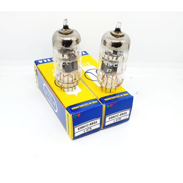 E88CC - 6922 TESLA  Cross Swords NOS - NIB Coppia / Pair (466 - v472)