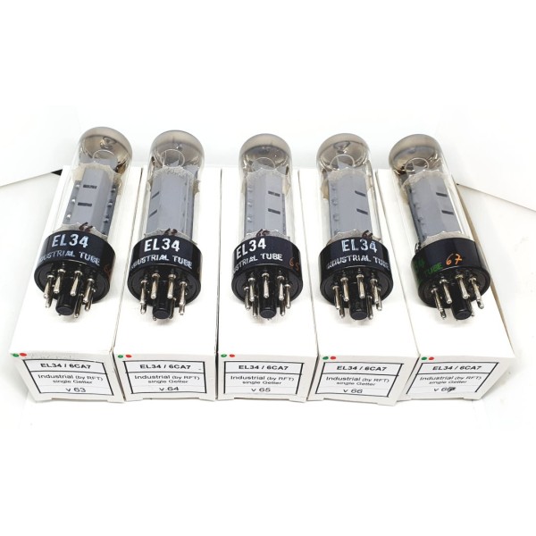 EL34 Industrial Tube by RFT Germany NOS Quintetto (v63-64-65-66-67)