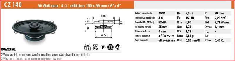 Ciare CZ140 - Altoparlante coassiale Car Audio
