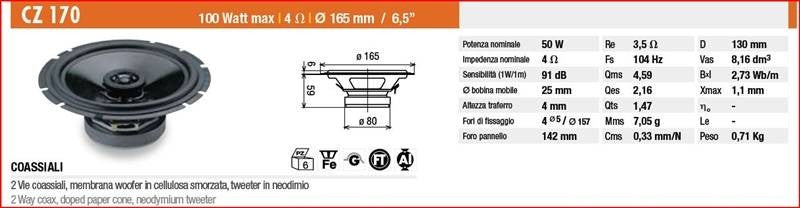 Ciare CZ170 - Altoparlante coassiale Car Audio