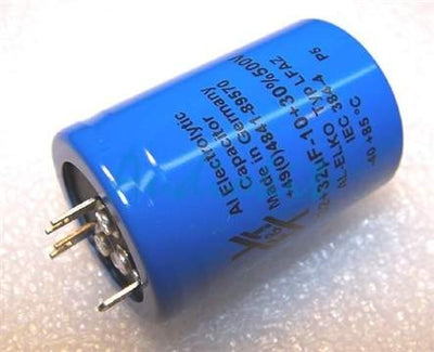 50+50uF - 500 vdc F&T Blue vertical