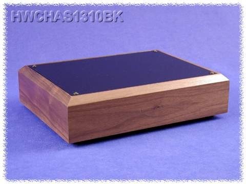 Hammond HWCHAS1310BK Contenitore in Legno - Top in Alluminio NERO