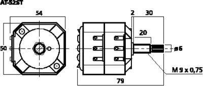 L PAD Attenuatore Stereo 8 ohm LIN STEREO 50W AT-52ST
