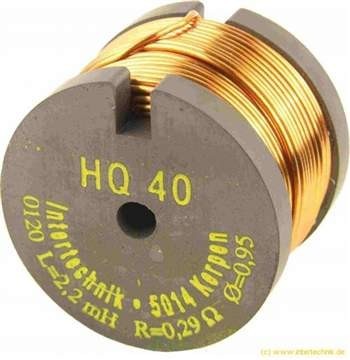1,5mH d 0,95 HQ40 core 0,22 ohm, HQ40-30