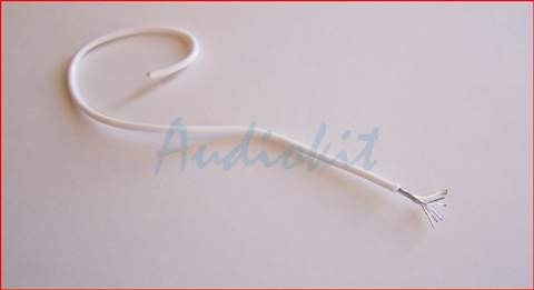 22AWG Silver Tef White Alpha Wire - USA