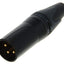 NC3MXX-B  Male XLR GOLD Black Body Neutrik