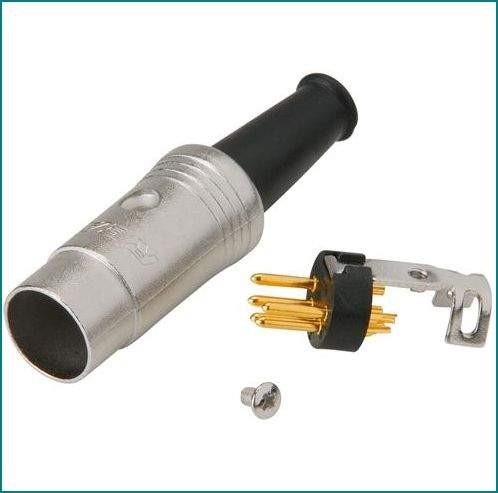 NYS322G  DIN 5 Pole GOLD Nikel Body Neutrik Rean