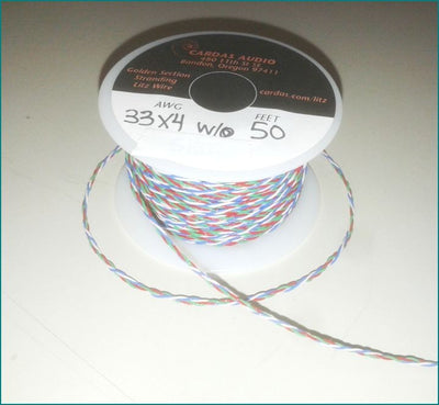33x4 AWG Cardas Braided Tonearm Wire (1 Cm price)