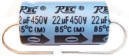 100uF / 450 Vdc Trec Axial