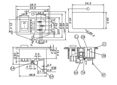 IEC Socket Switch KA