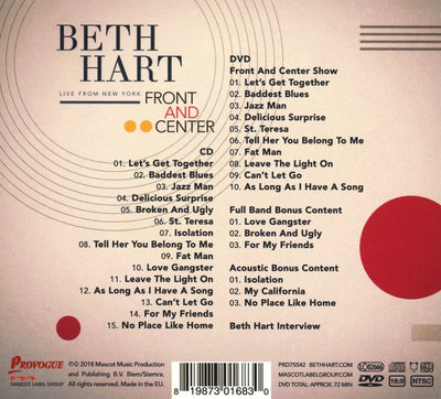 Beth HART - FRONT AND CENTER (CD + DVD)