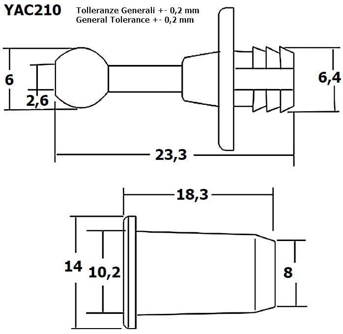 YAC210 Clip M/F