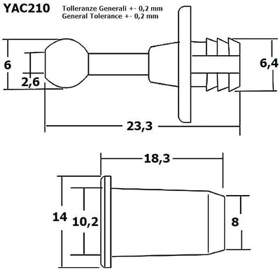 YAC210 Clip M/F