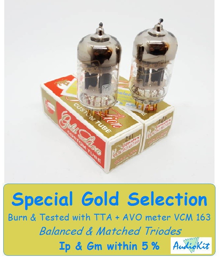 12AU7- ECC82- B749 Genalex Gold - 3% SPECIAL SELECTION - Coppia (v245-v250)