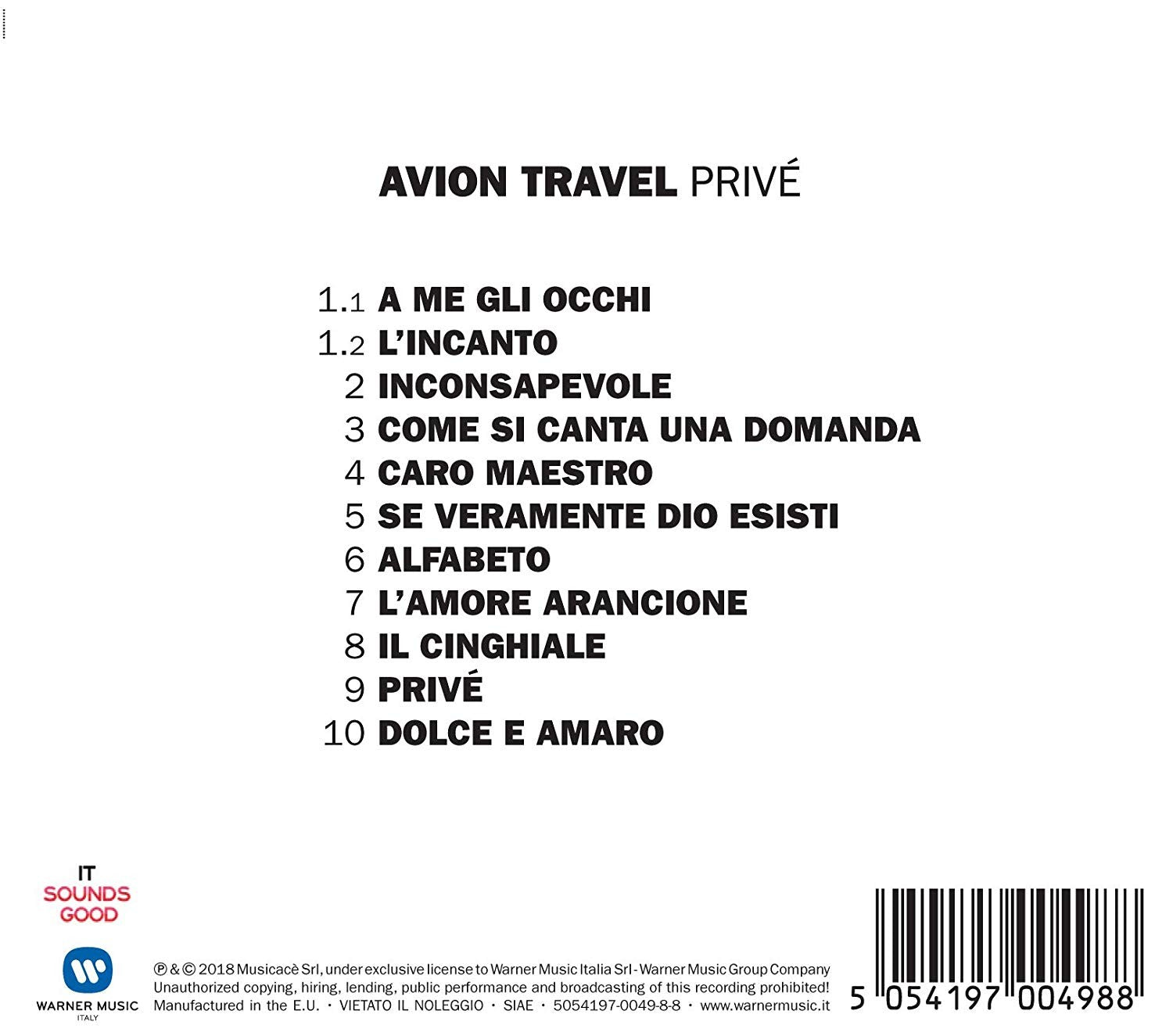 AVION TRAVEL - PRIVE' (CD)