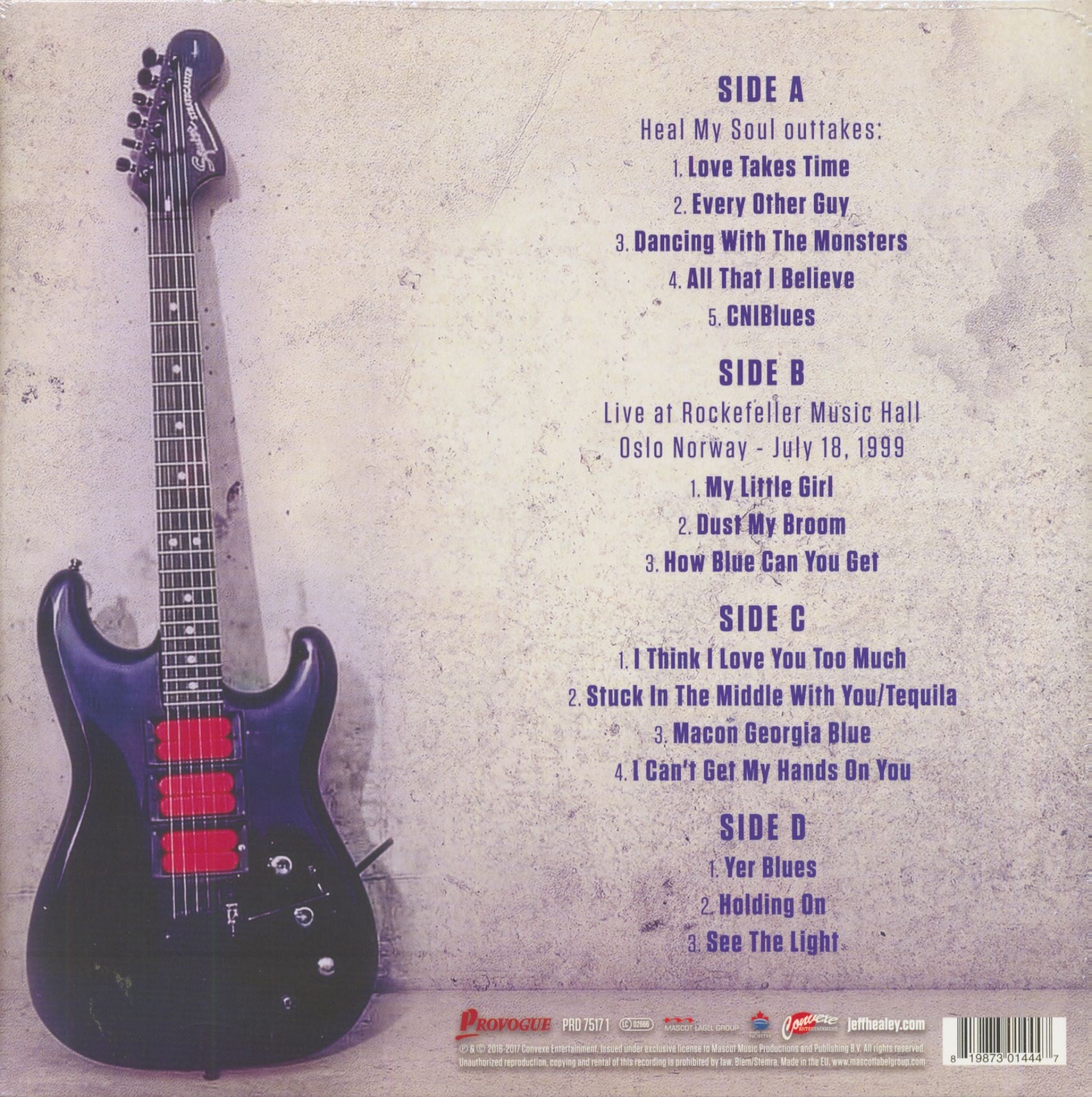 Jeff HEALEY - HOLDING ON (2 LP)