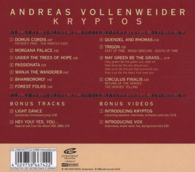 Andreas VOLLENWEIDER - KRYPTOS (CD)