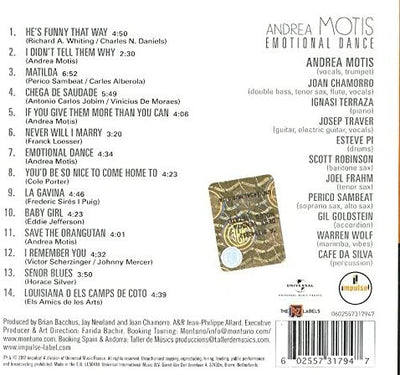 Andrea MOTIS - EMOTIONAL DANCE (CD)