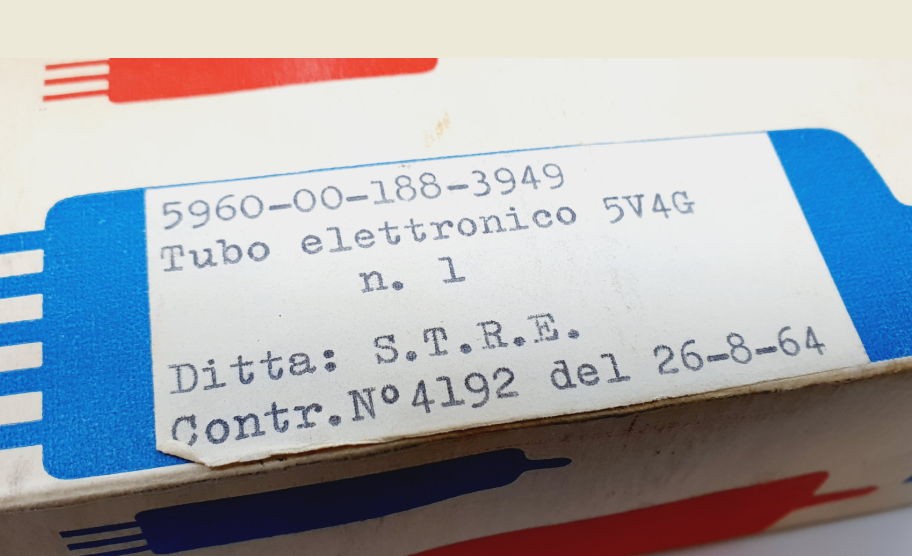5V4G-GZ32-CV593 RFT Foreign 1964 NOS-NIB Singola (v21)