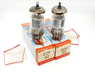 ECF80 - 6BL8 Telefunken Diamond Germany NOS-NIB Coppia (v9 - v12)