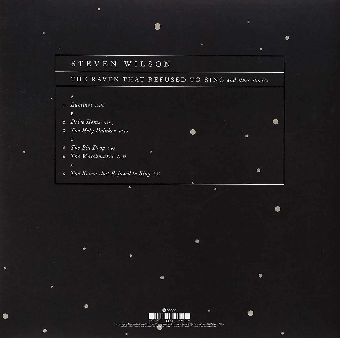 Steven WILSON - THE RAVEN THAT REFUSED TO SING: AND OTHER STORIES (2 LP)