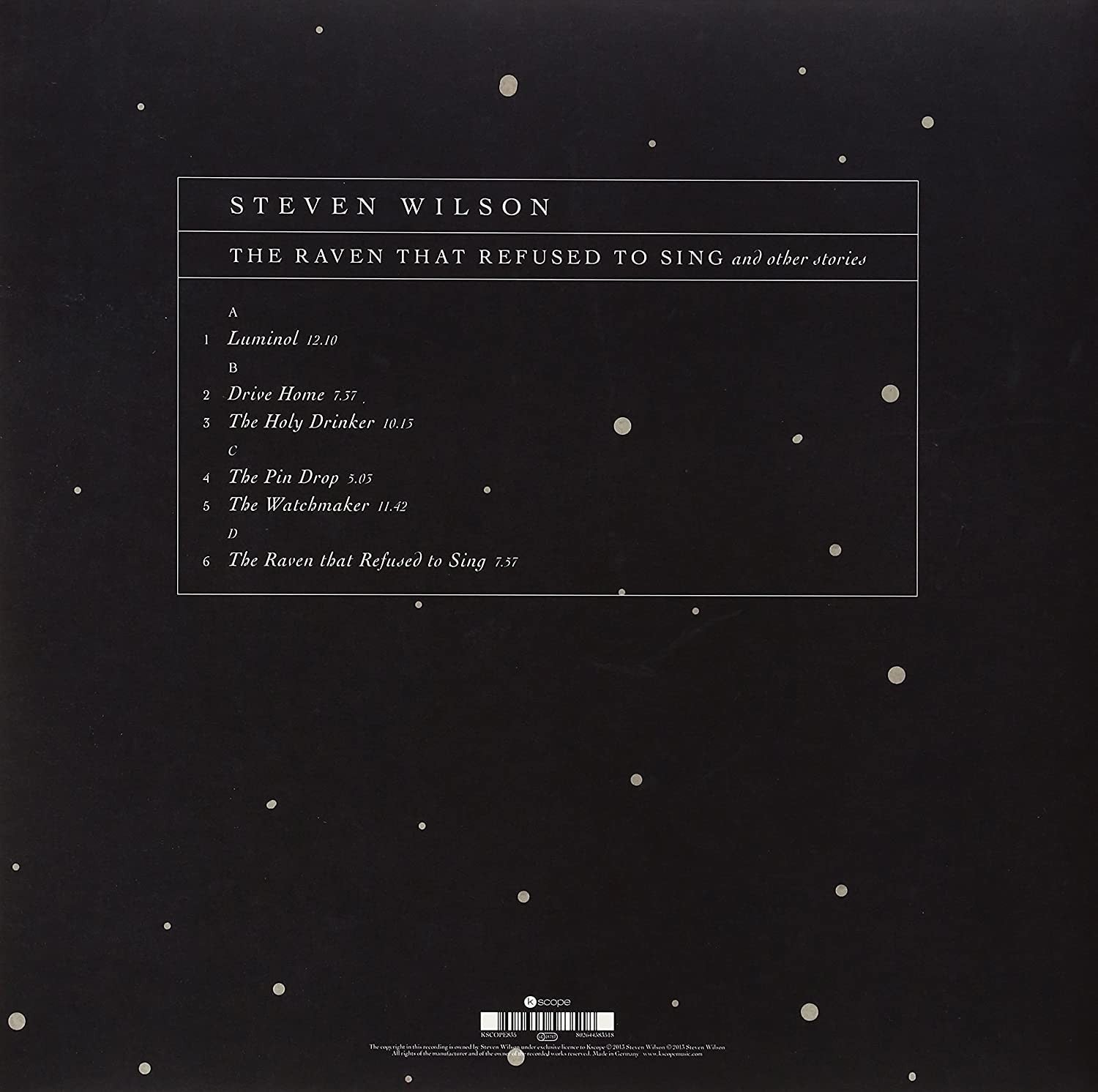 Steven WILSON - THE RAVEN THAT REFUSED TO SING: AND OTHER STORIES (2 LP)