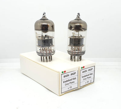 6H2N - 6N2P Vodshod Russia Grey Box Plates NOS Coppia (v15 - v16)