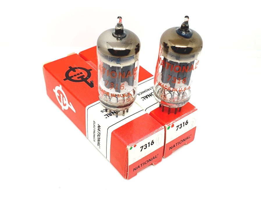 7316 - E186CC -ECC82 NATIONAL USA NOS-NIB  Coppia (v1 - v3)
