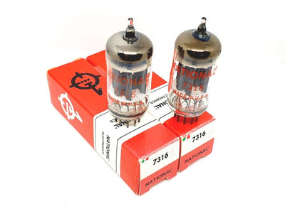 7316 - E186CC -ECC82 NATIONAL USA NOS-NIB  Coppia (v1 - v3)