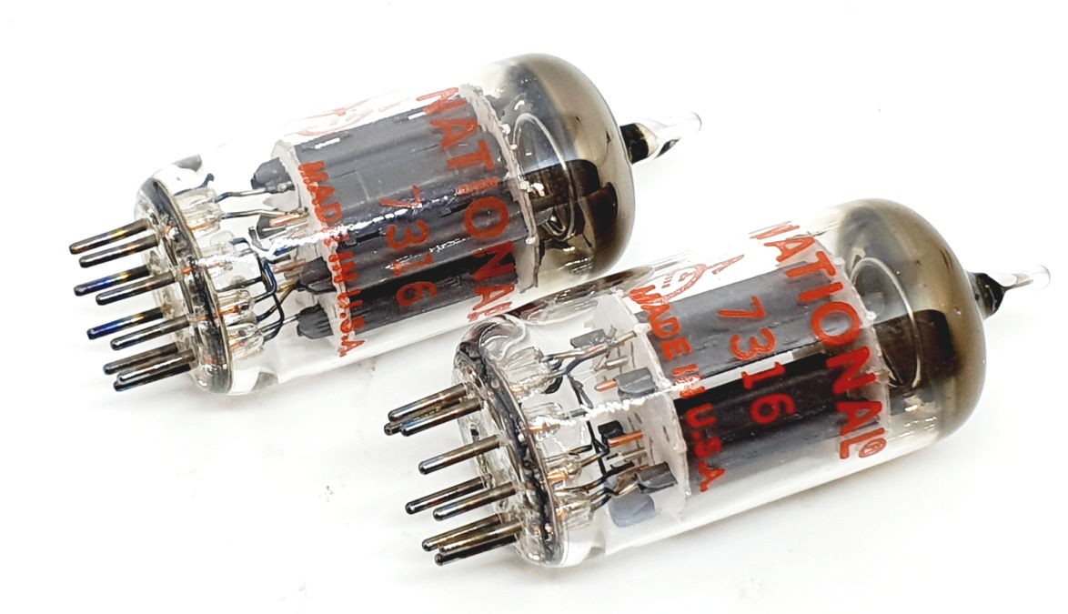 7316 - E186CC -ECC82 NATIONAL USA NOS-NIB  Coppia (v1 - v3)