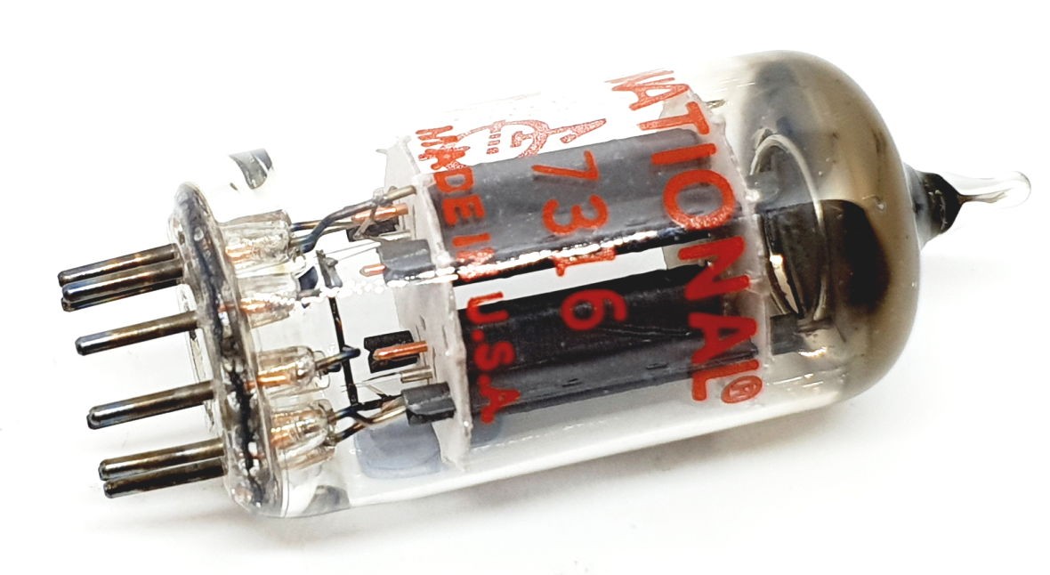 7316 - E186CC -ECC82 NATIONAL USA NOS-NIB  Coppia (v1 - v3)
