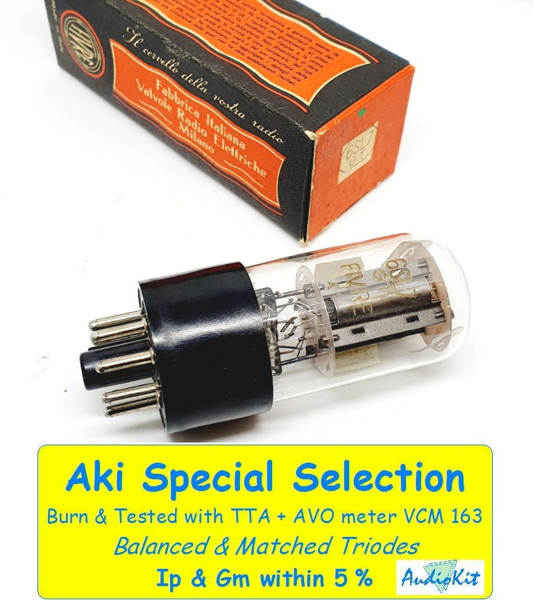 6SL7GT FIVRE NOS-NIB anni 50-60 Black Base - 5% SPECIAL SELECTION - Singola (v27)
