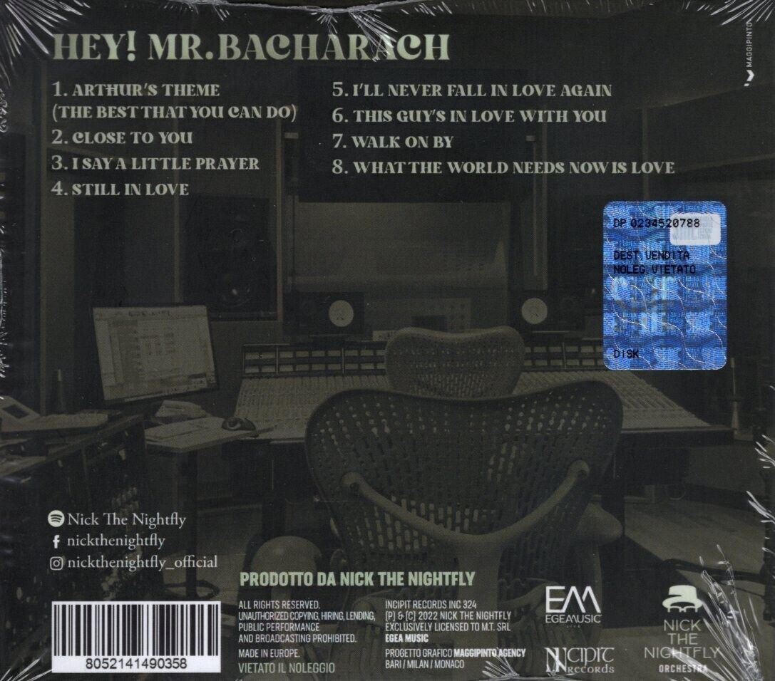 Nick THE NIGHTFLY ORCHESTRA - HEY! MR. BACHARACH (CD)