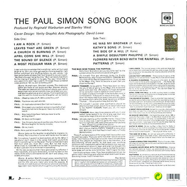 Paul SIMON - THE PAUL SIMON SONG BOOK (LP)