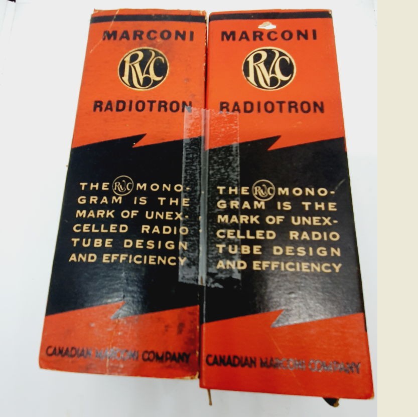 6V6G - VT107A JAN Marconi Radiotron RVC Canada NOS-NIB 1950 Coppia (v1 - v2)
