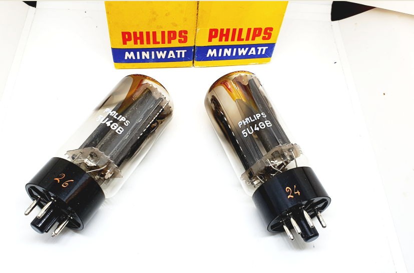 5U4G Philips Miniwatt NOS-NIB Coppia (v24 - v26)