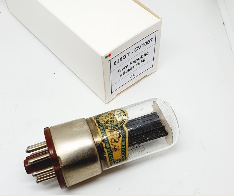 6J5GT FIVRE Italy 50,s metal base NOS Singola (v5)