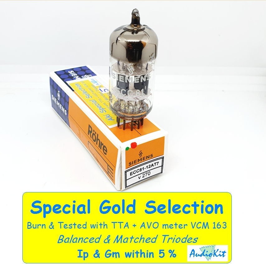ECC81 - 12AT7 SIEMENS NOS-NIB - 5% SPECIAL SELECT - Singola (v270)