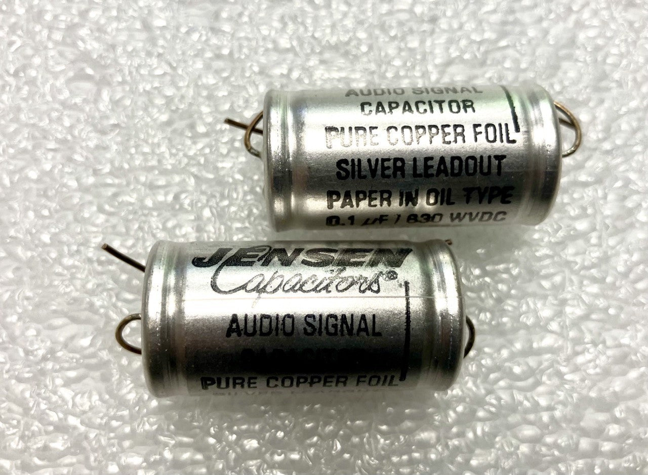 Jensen 0.1uf 630v - Coppia Condensatori Carta e Olio in Rame