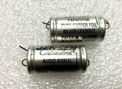 Jensen 0.1uf 630v - Coppia Condensatori Carta e Olio in Rame