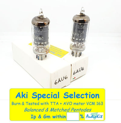 6AU6WC - 6136 - EF94 GE 5 Star USA NOS - 1% SPECIAL SELECTION - Coppia v28 - v30)