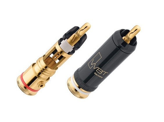 WBT-0102 Cu RCA Maschi plug - 4 PEZZI confezione