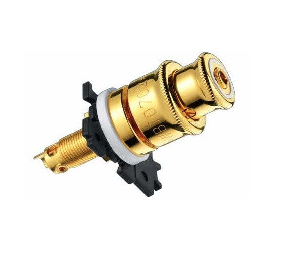 WBT-0702.01 Terminali a boccola Topline - 4 pezzi confezione - Rame placcato oro