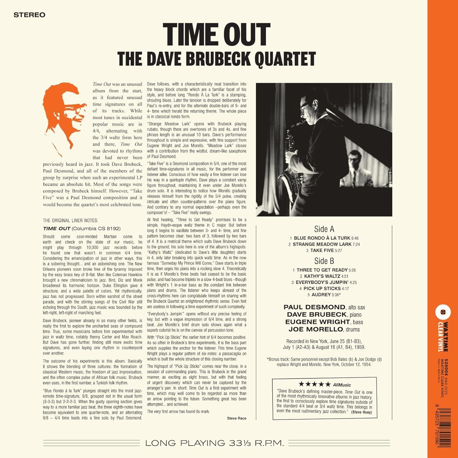 The Dave BRUBECK QUARTET - TIME OUT (LP)