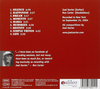 Joel XAVIER & Ron CARTER - IN NEW YORK (LP)