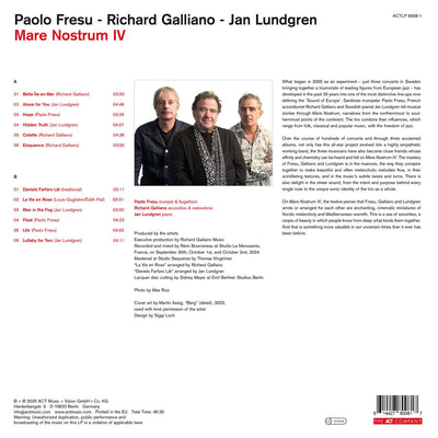Paolo FRESU, Richard GALLIANO, Jan LUNDGREN - MARE NOSTRUM IV (LP)