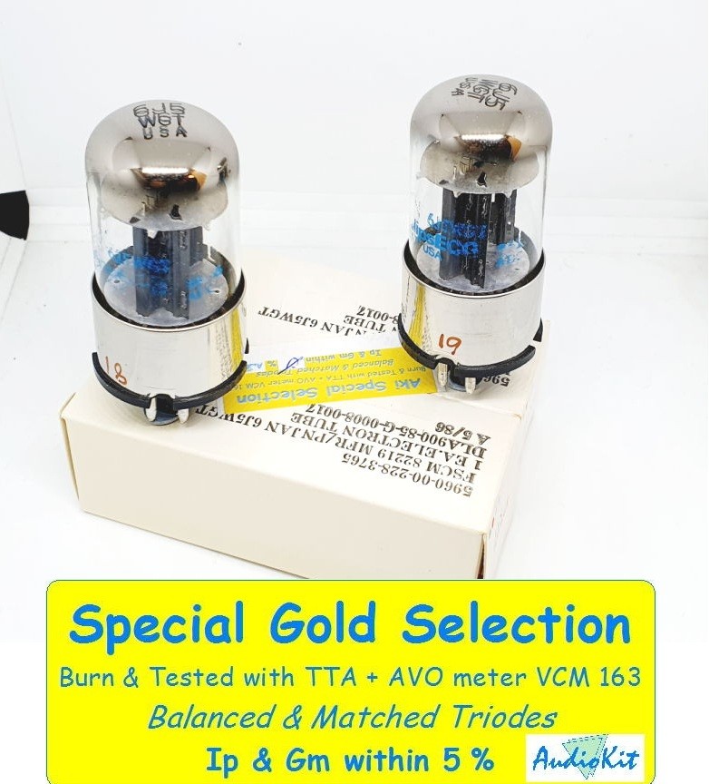 6J5WGT - CV1067 PhilipsECG usa NOS-NIB - 3% SPECIAL SELECT - Coppia / Pair (v17 - v22)