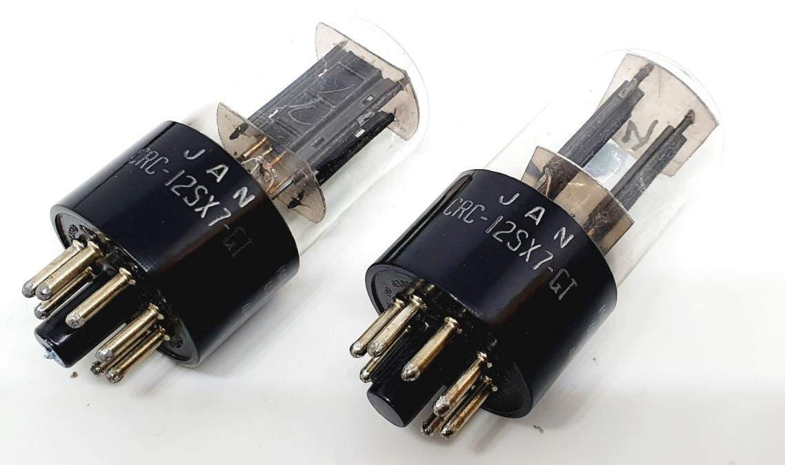 12SX7GT-12SN7GT RCA JAN CRC USA 1952 Eagle 3 star logo, coppia con curve SOFIA (v2 - v3)