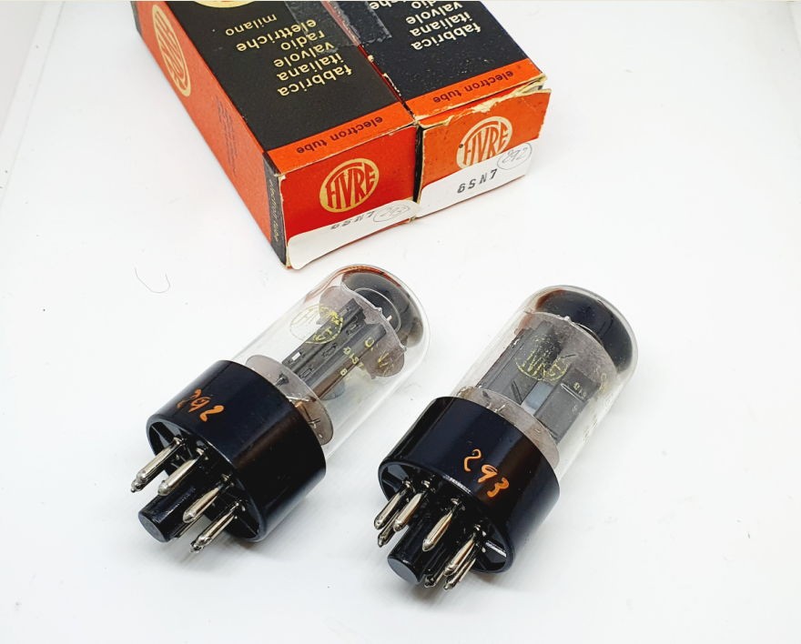 6SN7 GT Fivre NOS-NIB Black Base Coppia (v 292 - v 293)